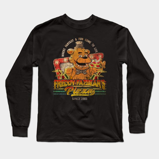 Retro Freddy Fazbear's Pizza 1983 Long Sleeve T-Shirt by Super Dream Paradise 